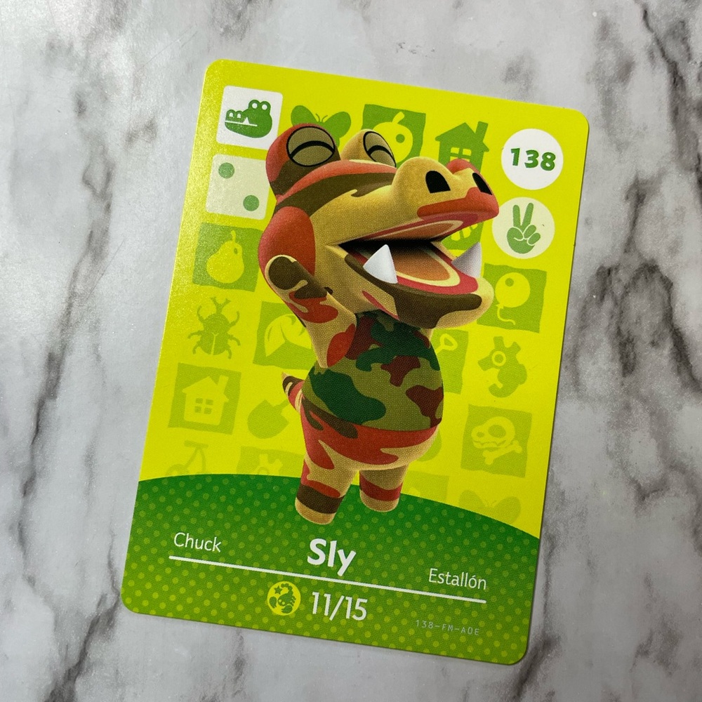 Animal Crossing Sly Amiibo Card